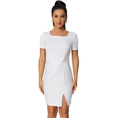 Fitted Knot Split End Bodycon Dress Icon