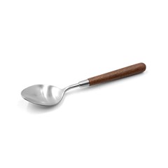 Stainless Steel Table Spoon With Wooden Handle Icon