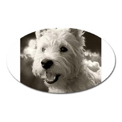 Westie Puppy Large Sticker Magnet (oval)