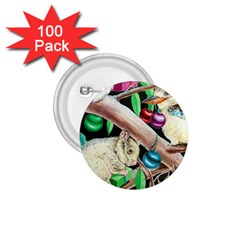 Christmas Kooka Twins  100 Pack Small Button (round)