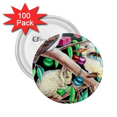 Christmas Kooka Twins  100 Pack Regular Button (round)