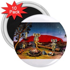 Uluru  10 Pack Large Magnet (round)