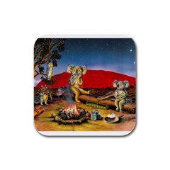 Uluru  4 Pack Rubber Drinks Coaster (square)