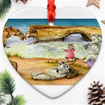 London Bridge  Heart Ornament (Two Sides) Front