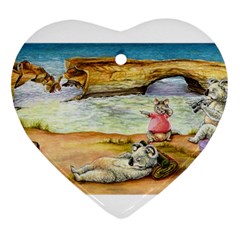 London Bridge Jpg Ceramic Ornament (heart) by Koalasandkangasplus