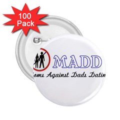 Madd 100 Pack Regular Button (round)