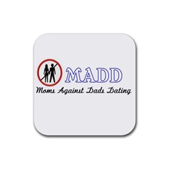 Madd Rubber Drinks Coaster (square) by OrbTees