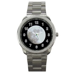 Moon Stainless Steel Sports Watch (round)