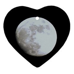 Moon Heart Ornament (two Sides) by LigerTees