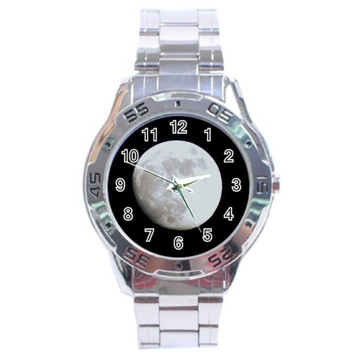 Moon Stainless Steel Analogue Watch (Round)