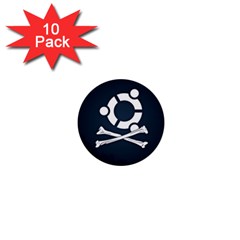 Ubuntu Bone 10 Pack Mini Button (round)