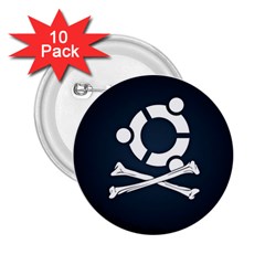 Ubuntu Bone 10 Pack Regular Button (round)