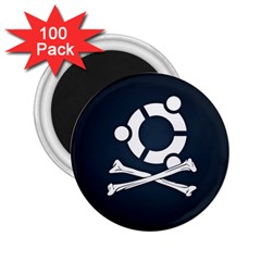 Ubuntu Bone 100 Pack Regular Magnet (round)