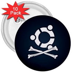 Ubuntu Bone 10 Pack Large Button (round)