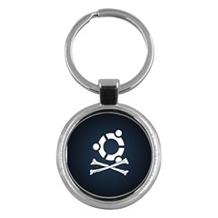 Ubuntu Bone Key Chain (round)