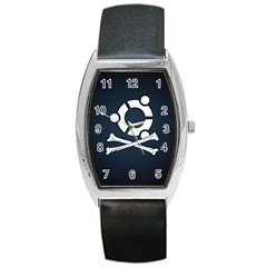 Ubuntu Bone Black Leather Watch (tonneau) by CreateYourOwnGift