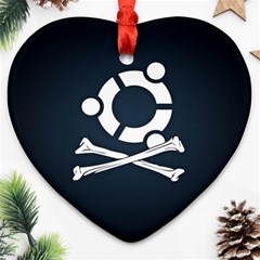 Ubuntu Bone Heart Ornament (two Sides)