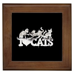 Catz Framed Ceramic Tile