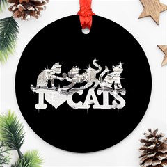 Catz Ceramic Ornament (round)