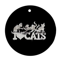 Catz Twin-sided Ceramic Ornament (round) by artattack4all