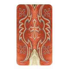 Orange And Cross Design On Leather Look Memory Card Reader (rectangular)