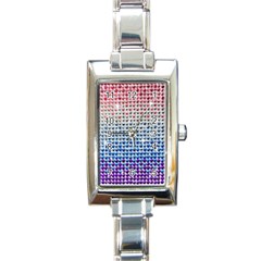 Rainbow Colored Bling Classic Elegant Ladies Watch (rectangle)