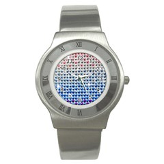 Rainbow Colored Bling Stainless Steel Watch (round)