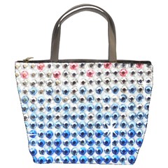 Rainbow Colored Bling Bucket Handbag