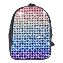 Rainbow Colored Bling School Bag (xl) by artattack4all