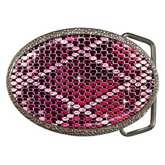 Red Glitter Bling Belt Buckle (oval) by artattack4all