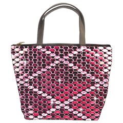 Red Glitter Bling Bucket Handbag