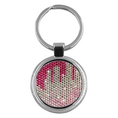 Mauve Gradient Rhinestones  Key Chain (round) by artattack4all