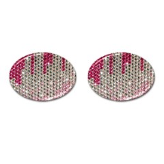 Mauve Gradient Rhinestones  Oval Cuff Links by artattack4all