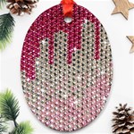 Mauve Gradient Rhinestones  Oval Ornament (Two Sides) Front