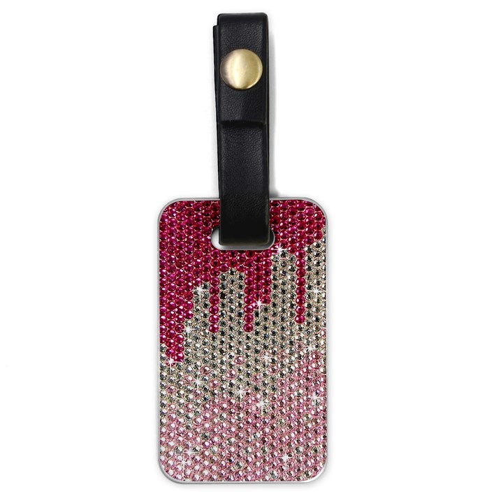 Mauve Gradient Rhinestones  Single-sided Luggage Tag