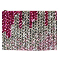 Mauve Gradient Rhinestones  Cosmetic Bag (xxl) by artattack4all