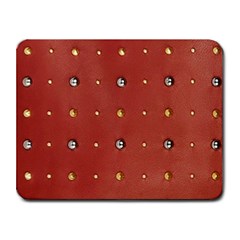 Studded Faux Leather Red Small Mouse Pad (rectangle)