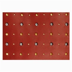 Studded Faux Leather Red Twin-sided Handkerchief