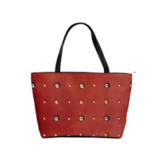 Studded Faux Leather Red Large Shoulder Bag by artattack4all