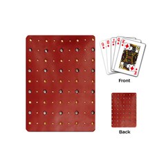 Studded Faux Leather Red Playing Cards (mini)