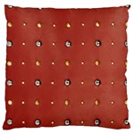 Studded Faux Leather Red Large Cushion Case (Two Sides) Front