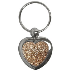 Light And Dark Sequin Design Key Chain (heart) by artattack4all