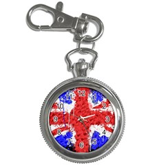 Distressed British Flag Bling Key Chain & Watch by artattack4all