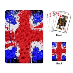 Distressed British Flag Bling Standard Playing Cards