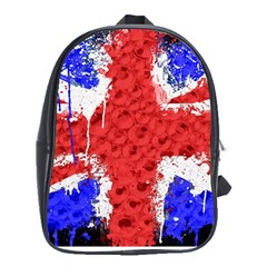 Distressed British Flag Bling School Bag (xl) by artattack4all