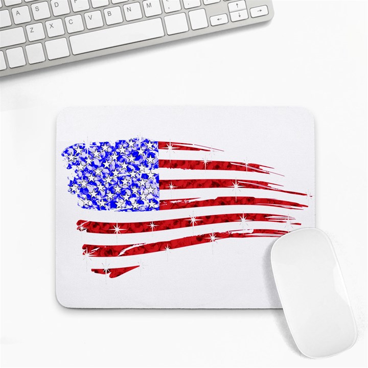 Sparkling American Flag Small Mouse Pad (Rectangle)