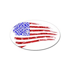 Sparkling American Flag Sticker (oval) by artattack4all