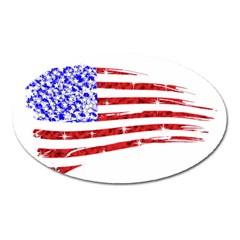 Sparkling American Flag Large Sticker Magnet (oval) by artattack4all