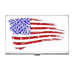 Sparkling American Flag Business Card Holder