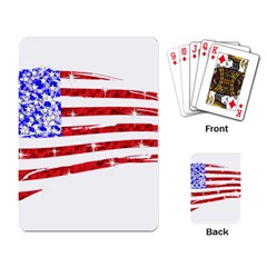 Sparkling American Flag Standard Playing Cards by artattack4all